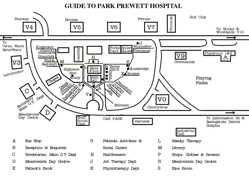 Plan of Park Prewett Hospital